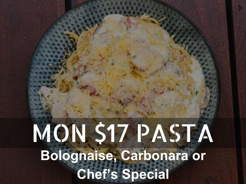 Pasta special at the rocklea hotel